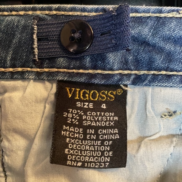 Vigoss Girls Unicorn Frayed Denim Shorts NWOT - Picture 6 of 6